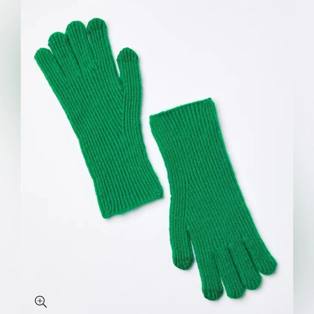 LOFT NWT Winter Ribbed Gloves - Bright‎ Kelly Green